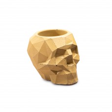 Вазон для суккулентов Geometric Skull Yellow